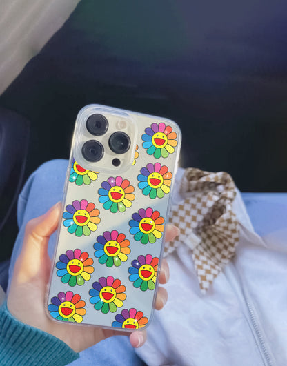 Y2K Flowers Rainbow Kidcore iPhone Case - URBANLUSA