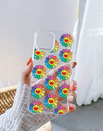 Y2K Flowers Rainbow Kidcore iPhone Case - URBANLUSA