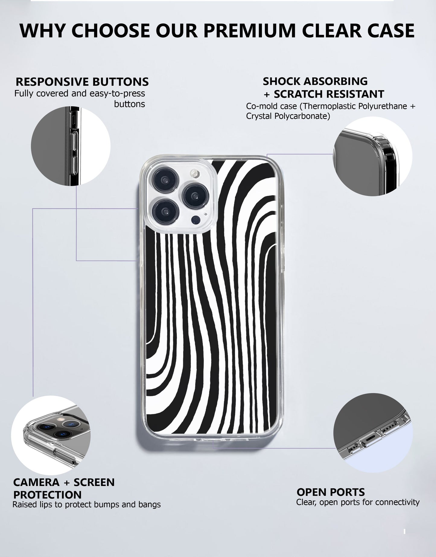 Abstract Lines Art iPhone Case - URBANLUSA