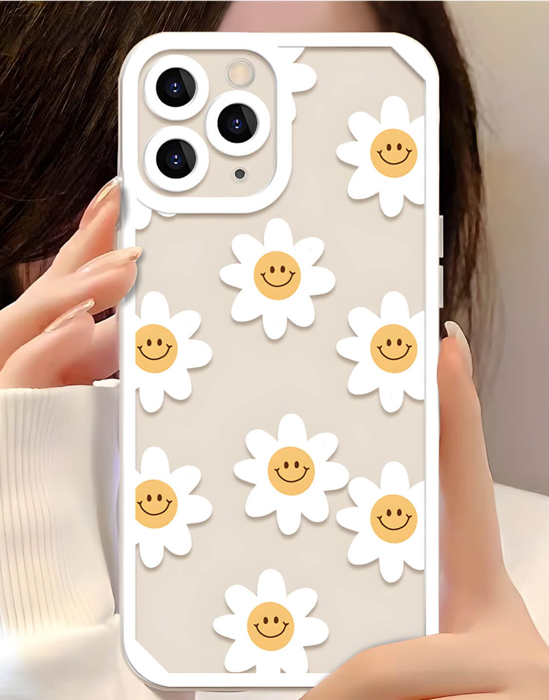 Happy Daisy Clear iPhone Case - URBANLUSA