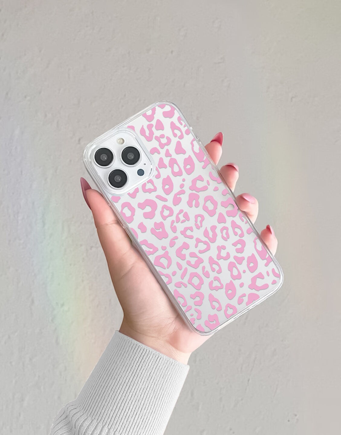 Y2K Pink Leopard Print iPhone Case - URBANLUSA