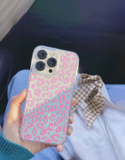 Y2K Pink Leopard Print iPhone Case - URBANLUSA