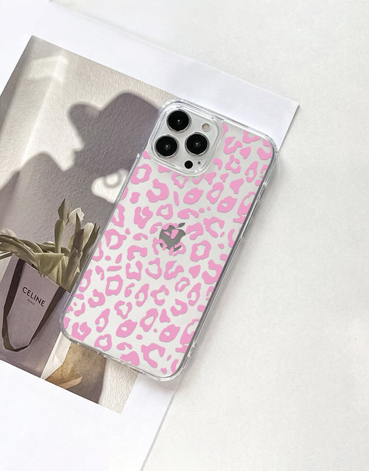 Y2K Pink Leopard Print iPhone Case - URBANLUSA