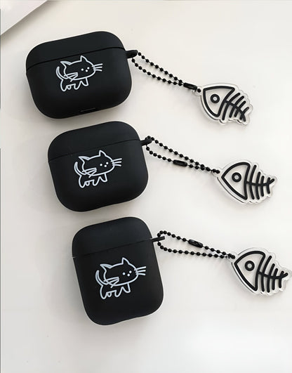 Cute Grunge Aesthetic Cat AirPods Case - URBANLUSA