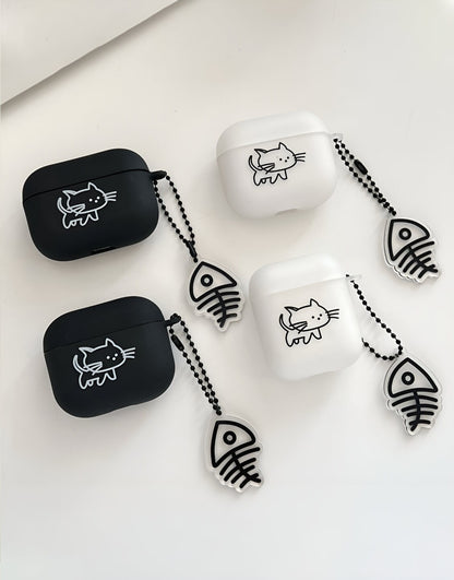 Cute Grunge Aesthetic Cat AirPods Case - URBANLUSA