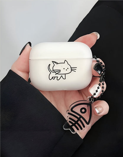 Cute Grunge Aesthetic Cat AirPods Case - URBANLUSA