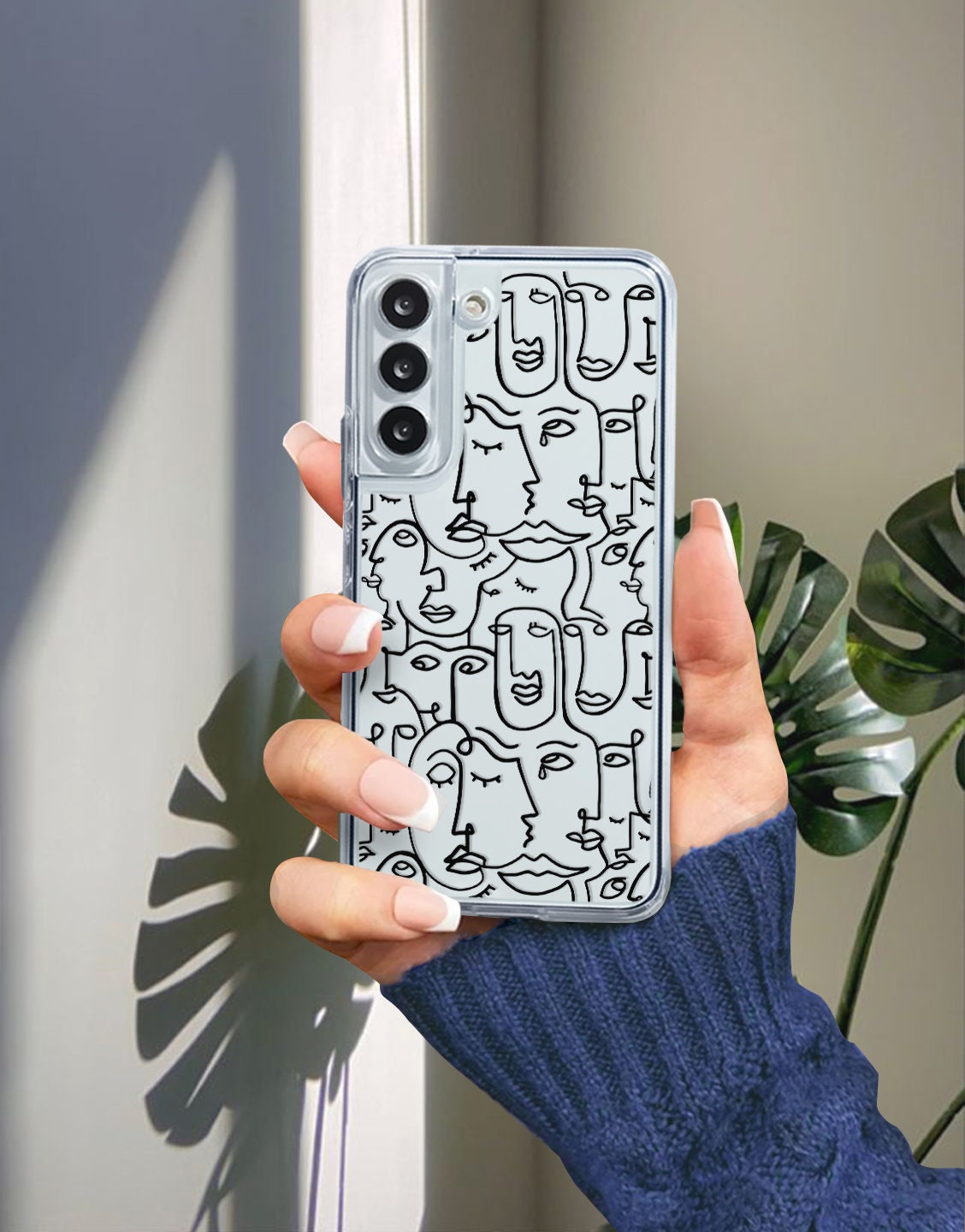 Line Art Faces Phone Case iPhone / Samsung - URBANLUSA