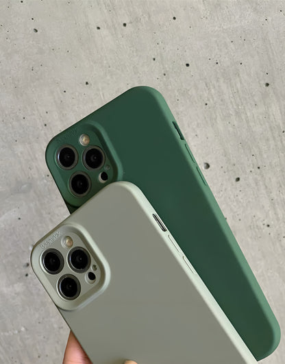 Aesthetic Minimal Dark Green iPhone Case - URBANLUSA