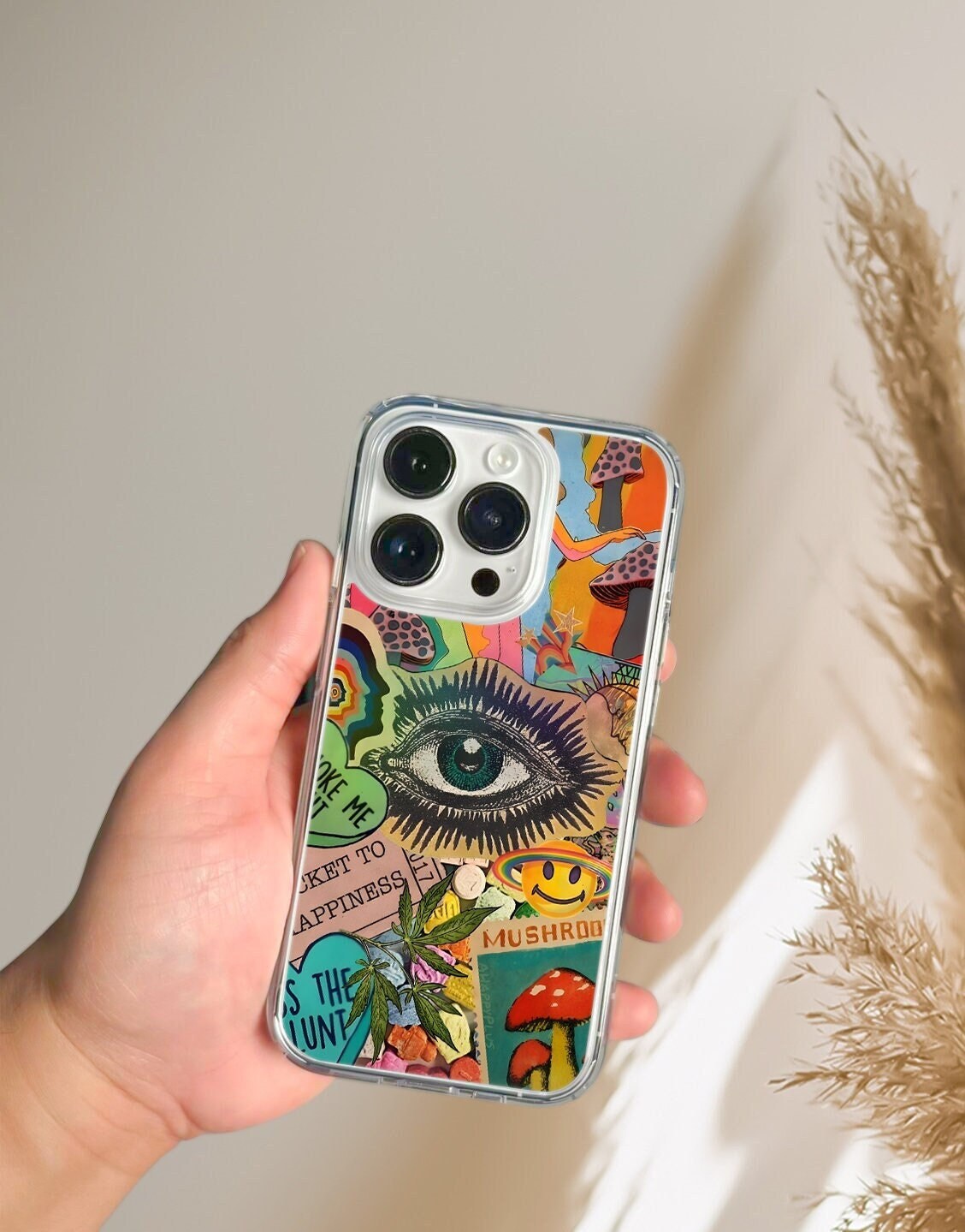 Trippy Psychedelic Collage Phone Case iPhone / Samsung - URBANLUSA