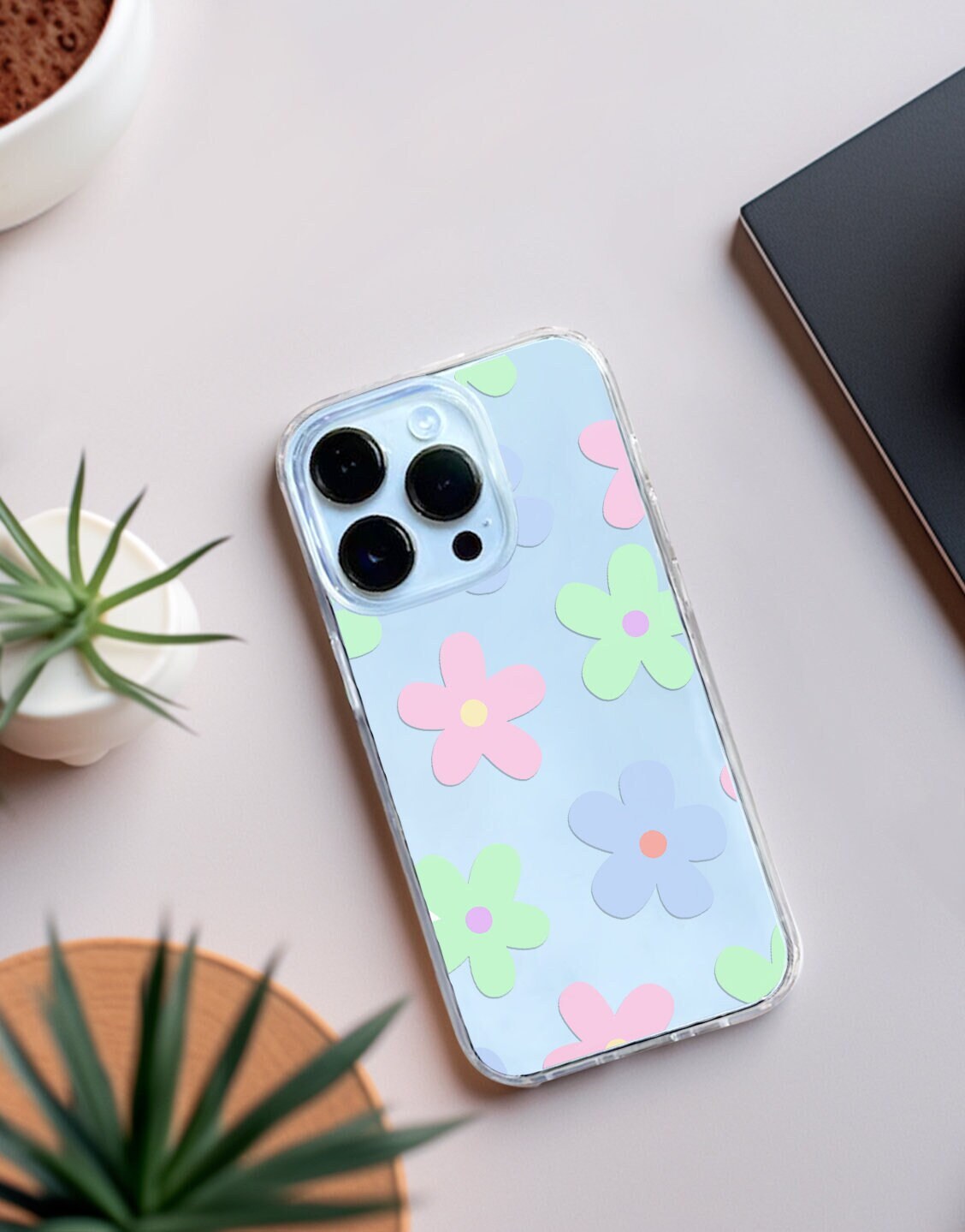 Kawaii Flowers Pastel Aesthetic Phone Case iPhone / Samsung - URBANLUSA