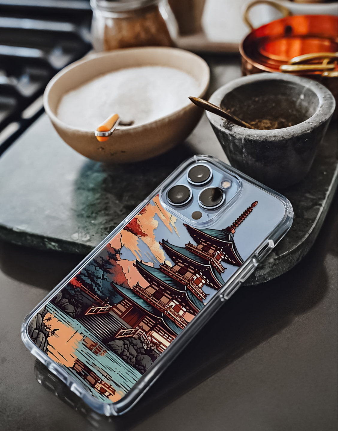 Vintage Japanese Art Clear Phone Case iPhone / Samsung - URBANLUSA