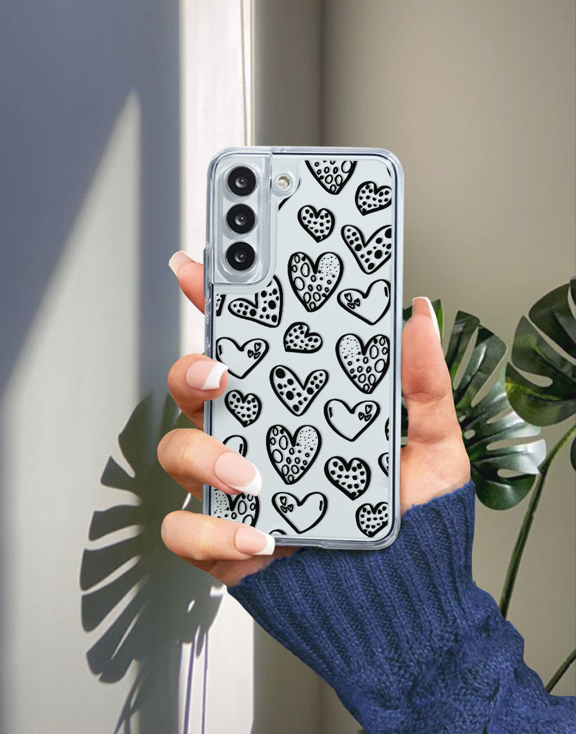 Cute Black Heart Phone Case iPhone / Samsung - URBANLUSA