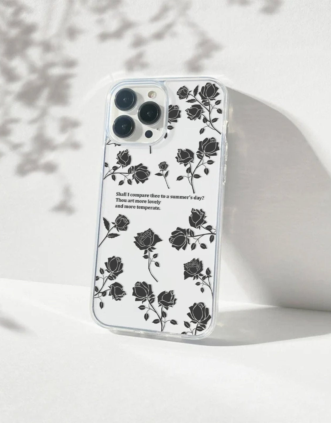 Black Grunge Rose Flower Phone Case iPhone / Samsung - URBANLUSA