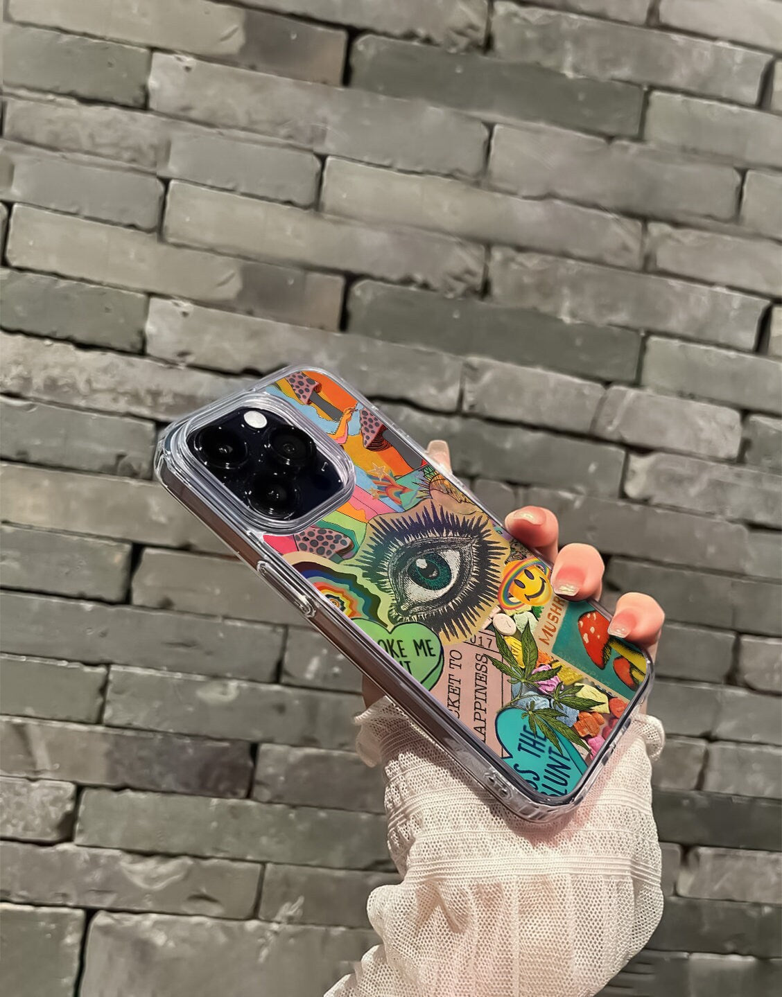 Trippy Psychedelic Collage Phone Case iPhone / Samsung - URBANLUSA