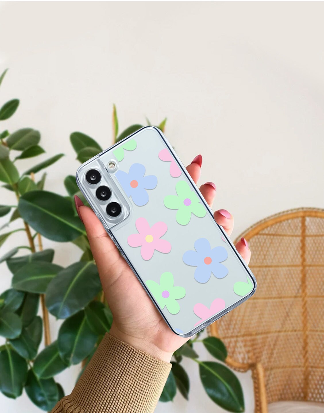 Kawaii Flowers Pastel Aesthetic Phone Case iPhone / Samsung - URBANLUSA