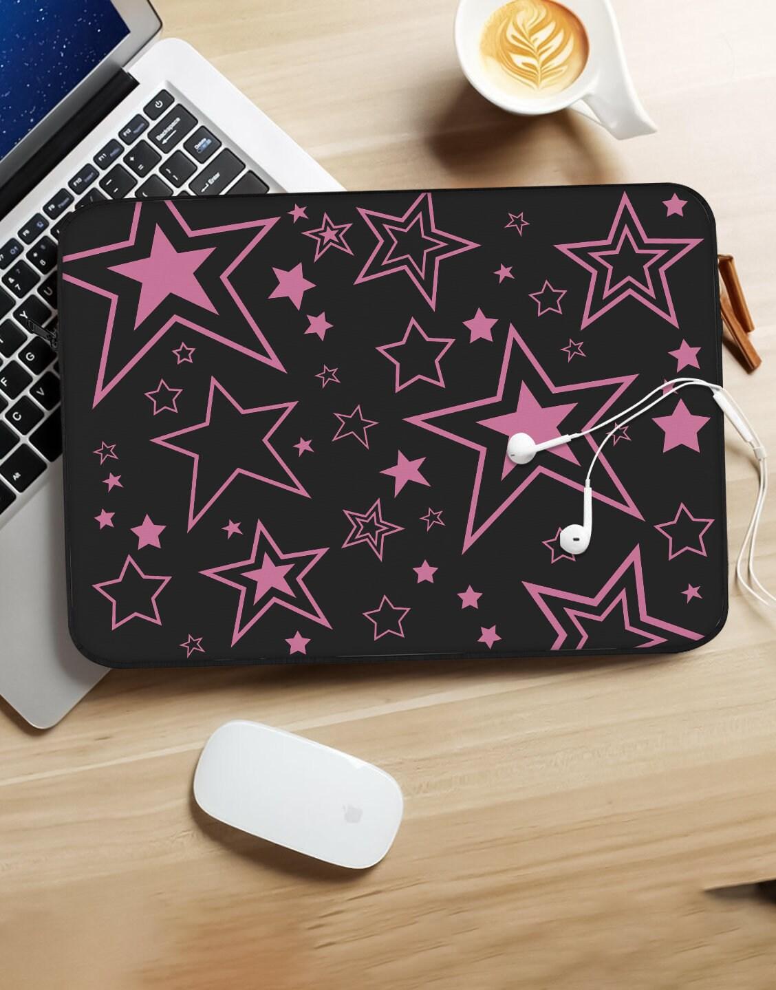 Pretty Pink Stars Laptop Sleeve - URBANLUSA