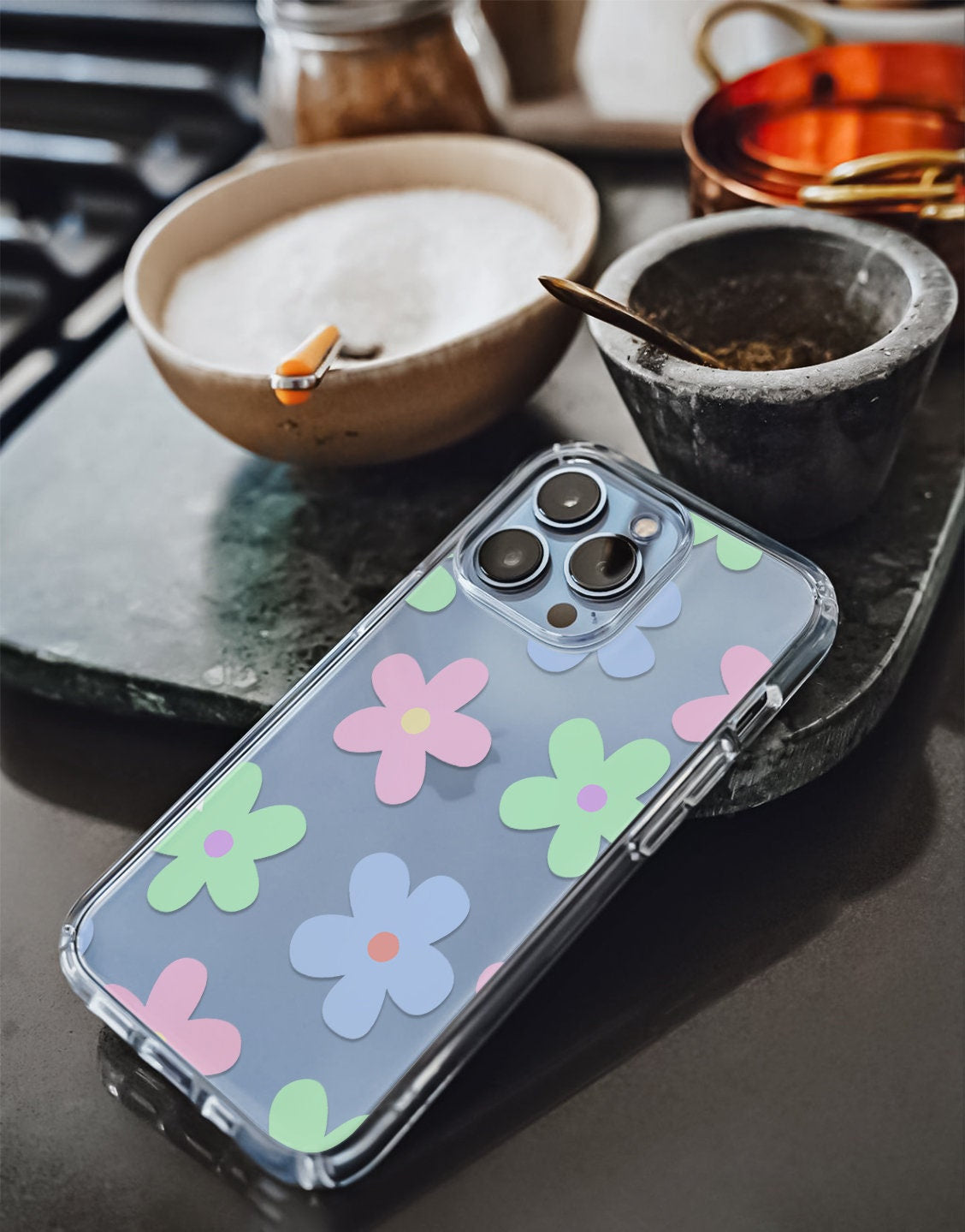 Kawaii Flowers Pastel Aesthetic Phone Case iPhone / Samsung - URBANLUSA