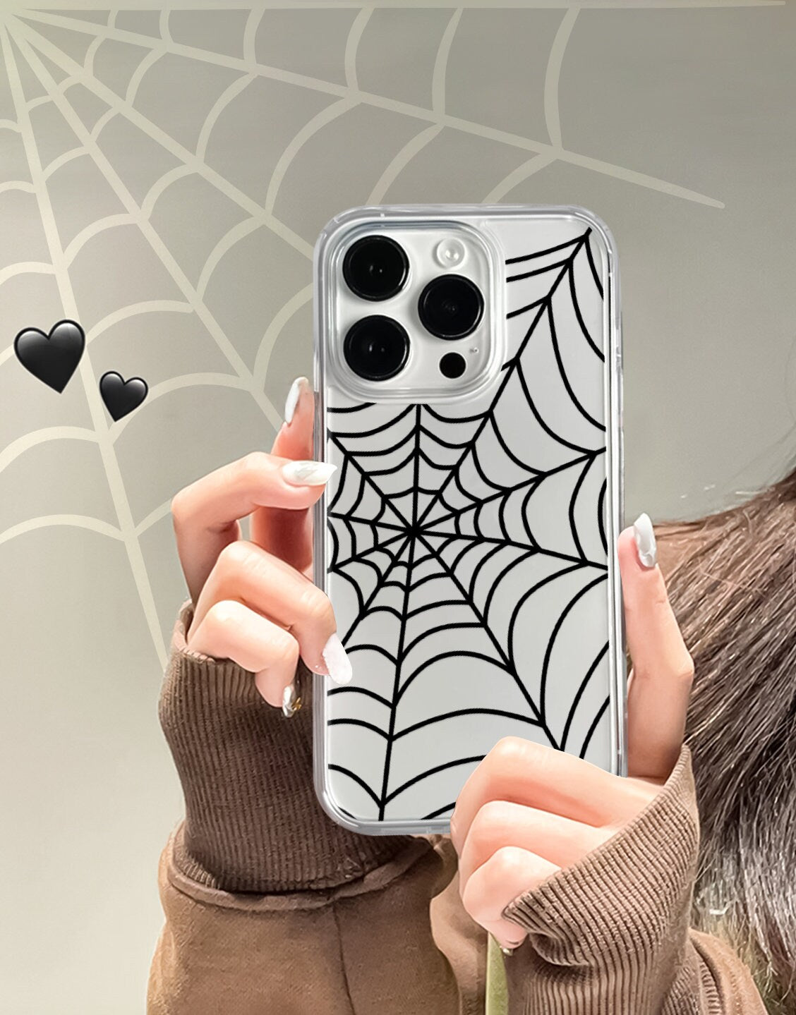 Aesthetic Spider Web iPhone Case - URBANLUSA