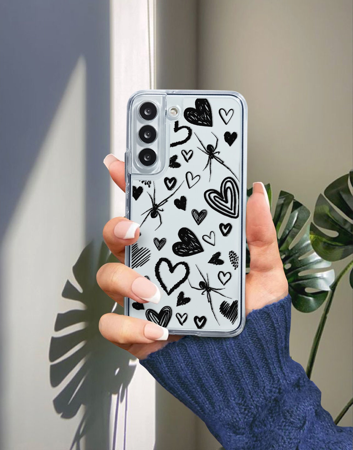 Grunge Hearts Aesthetic Phone Case iPhone / Samsung - URBANLUSA