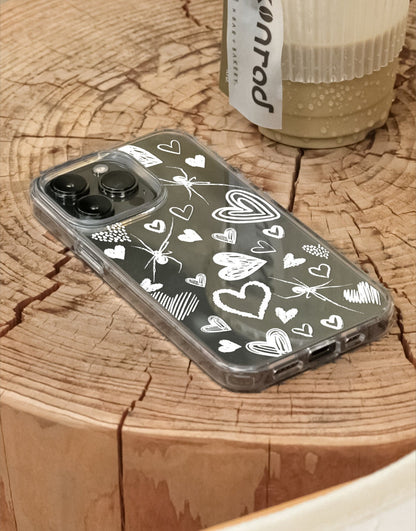 Grunge Hearts Aesthetic Phone Case iPhone / Samsung - URBANLUSA