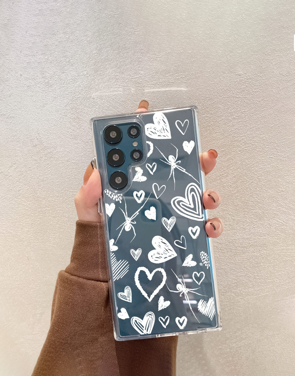 Grunge Hearts Aesthetic Phone Case iPhone / Samsung - URBANLUSA