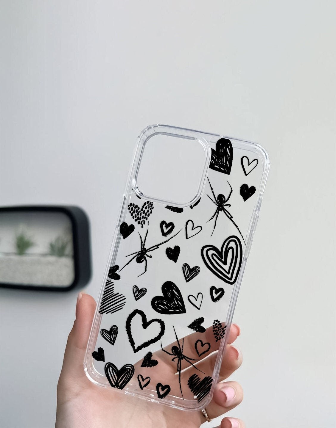 Grunge Hearts Aesthetic Phone Case iPhone / Samsung - URBANLUSA