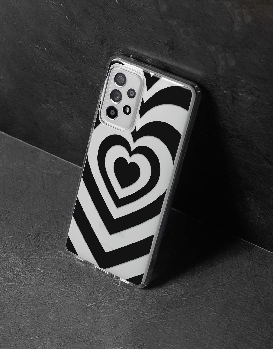 Y2K Grunge Black Heart Phone Case iPhone / Samsung - URBANLUSA