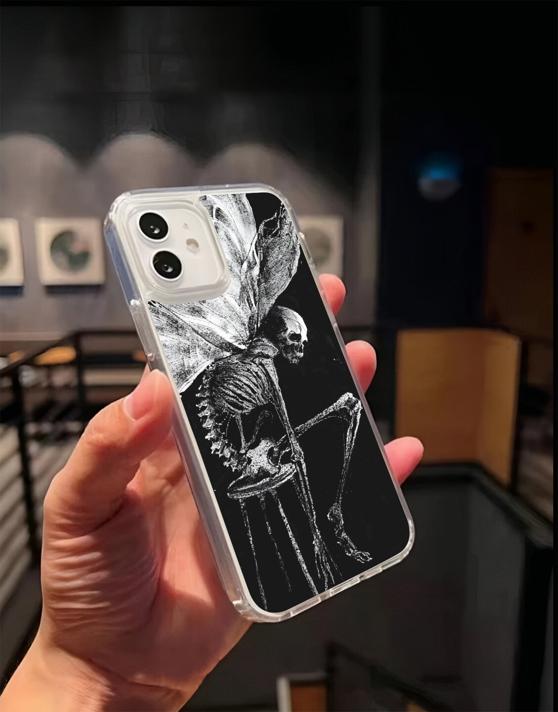 Aesthetic Skull Phone Case for iPhone 15 Pro Max 14 Pro 13 12 11 XR SE Gothic Skull Case for Samsung S23 S22 Ultra S21 S20 FE S23 S22 Plus