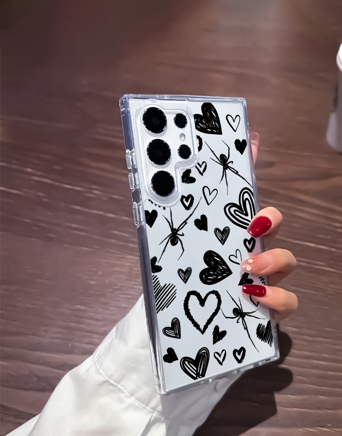 Grunge Hearts Aesthetic Phone Case iPhone / Samsung - URBANLUSA