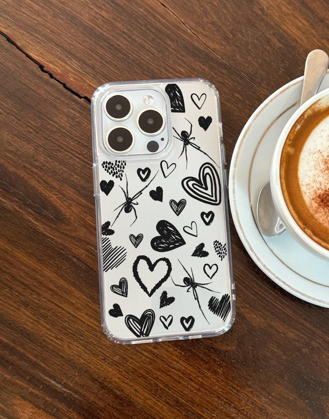 Grunge Hearts Aesthetic Phone Case iPhone / Samsung - URBANLUSA