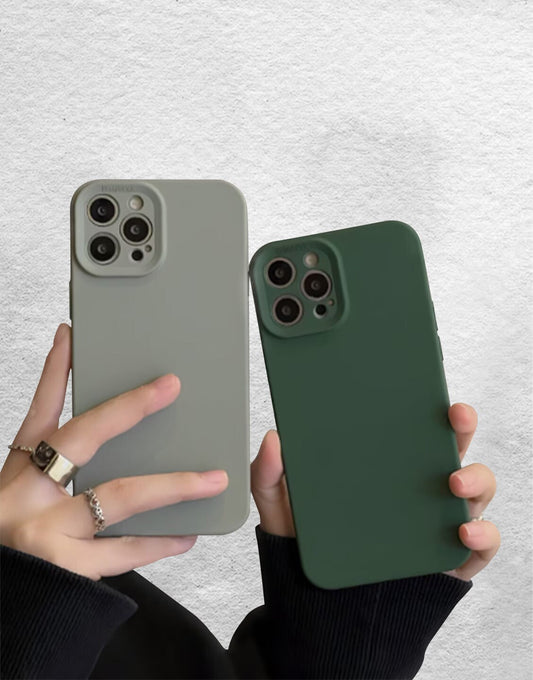 Aesthetic Minimal Dark Green iPhone Case - URBANLUSA