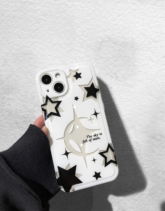 Y2k Aesthetic Glitter Star iPhone Case - URBANLUSA