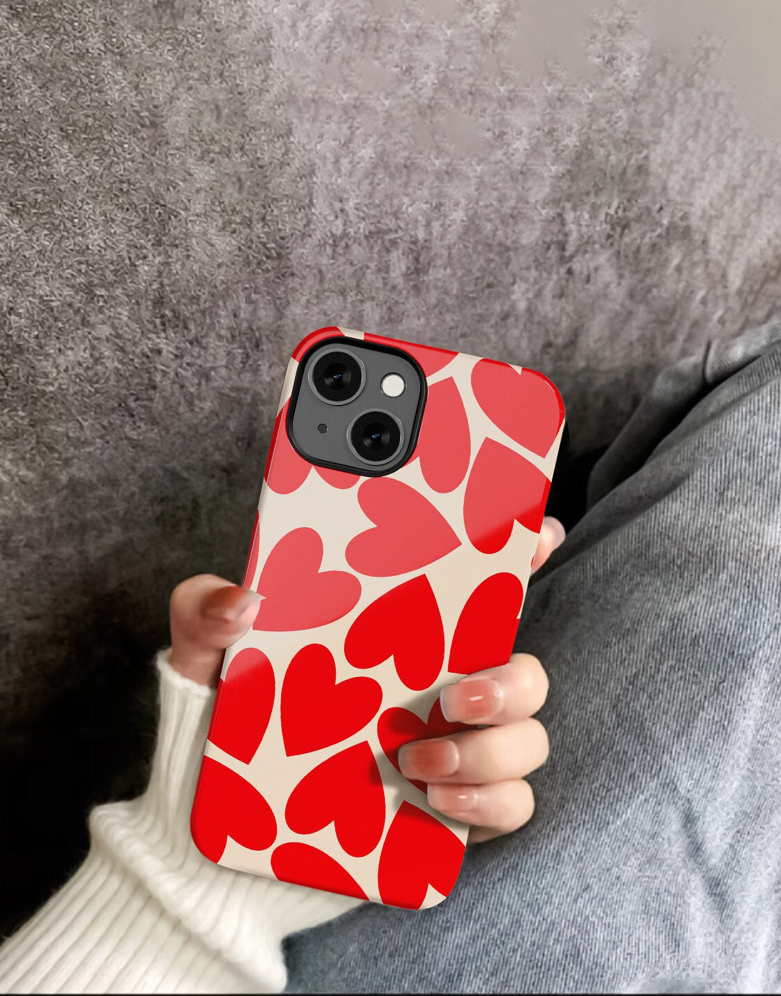 Cute Love Hearts Phone Case for iPhone - URBANLUSA