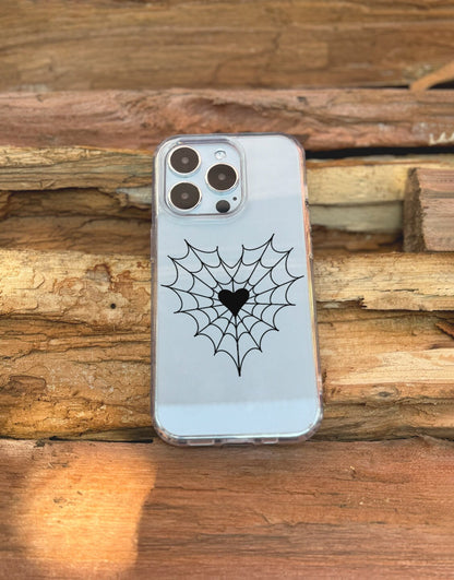 Heart Web Aesthetic iPhone Case - URBANLUSA