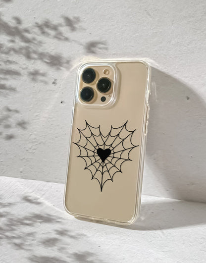 Heart Web Aesthetic iPhone Case - URBANLUSA