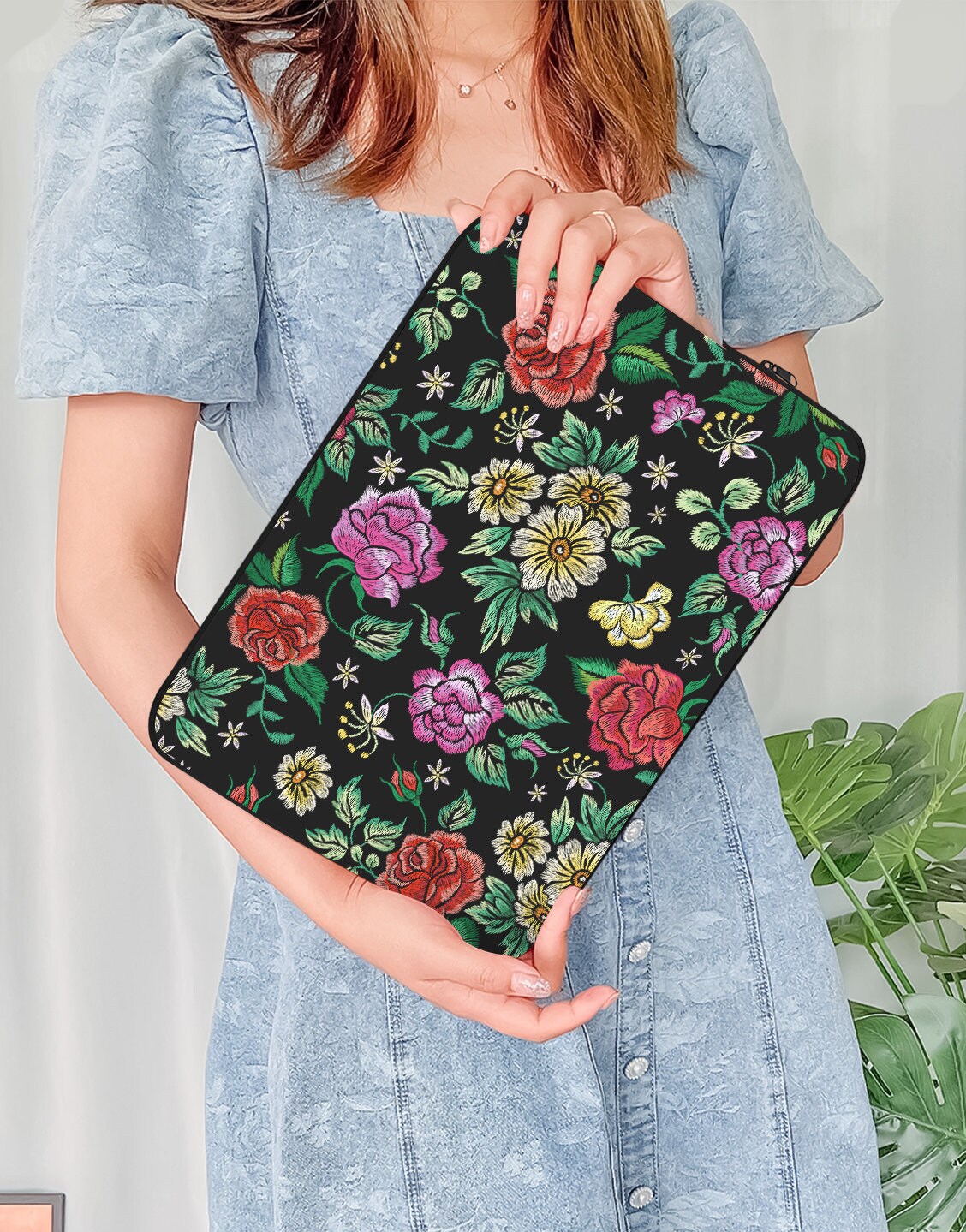 Vintage Roses Laptop Sleeve - URBANLUSA