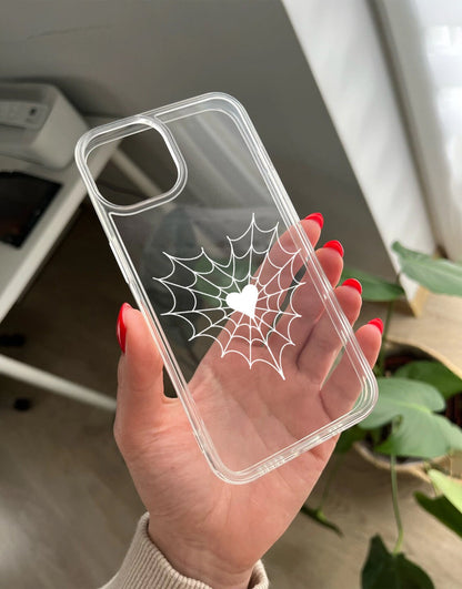 Heart Web Aesthetic iPhone Case - URBANLUSA