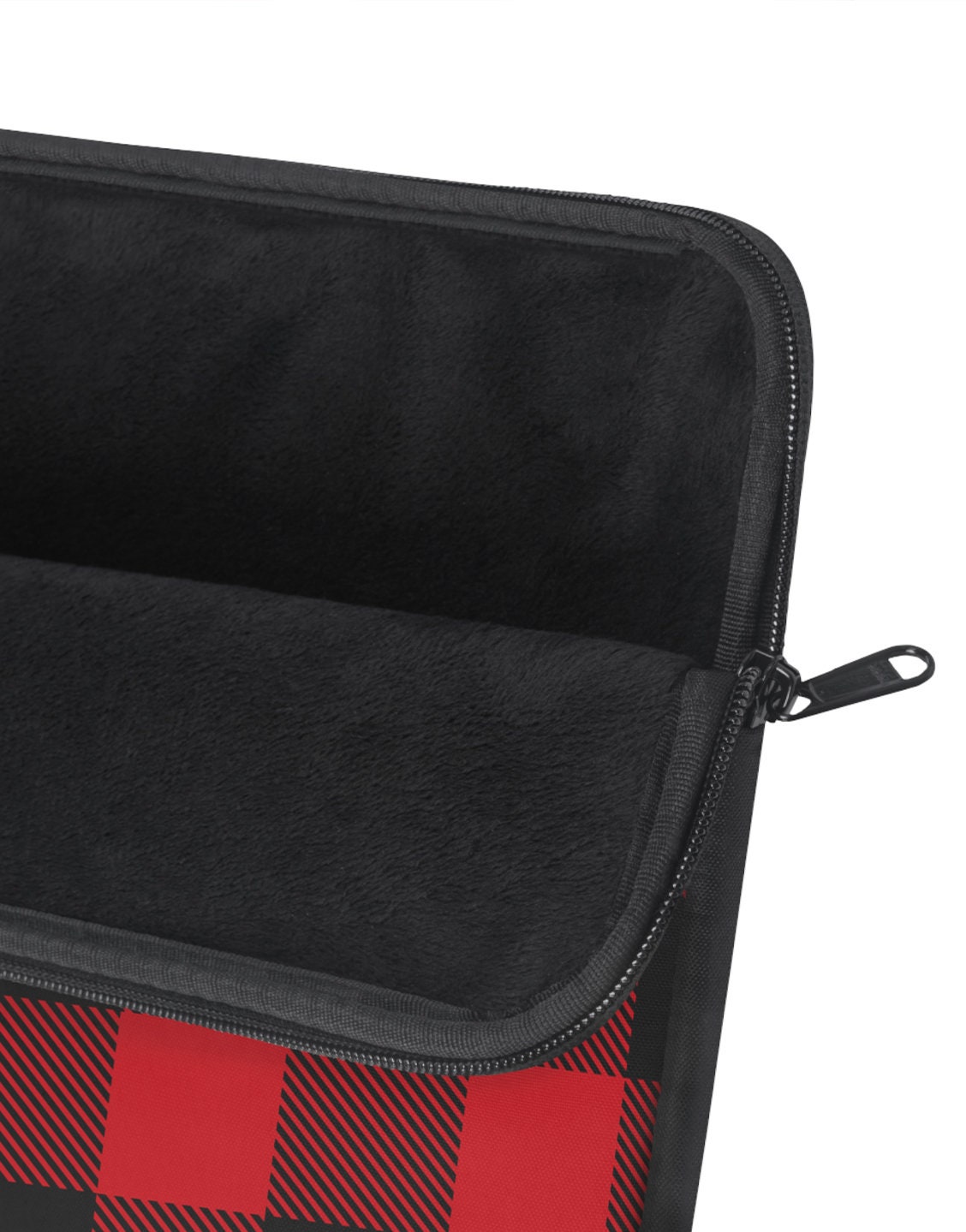 Grunge Red Buffalo Plaid Laptop Sleeve - URBANLUSA