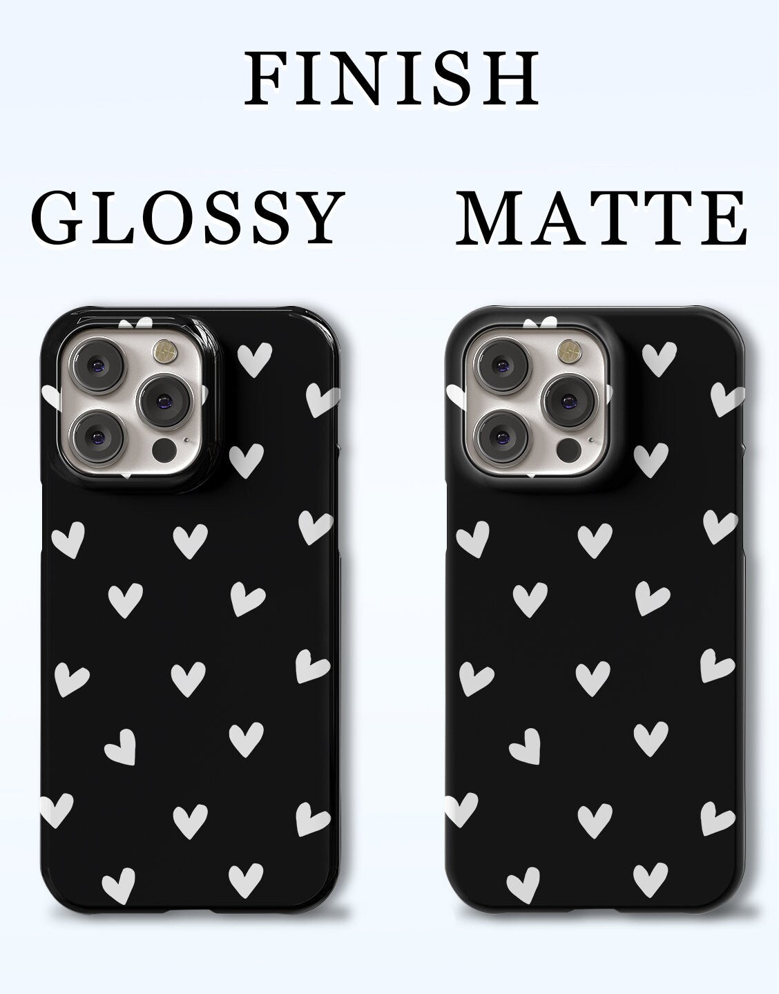 Aesthetic Grunge Hearts iPhone Case - URBANLUSA