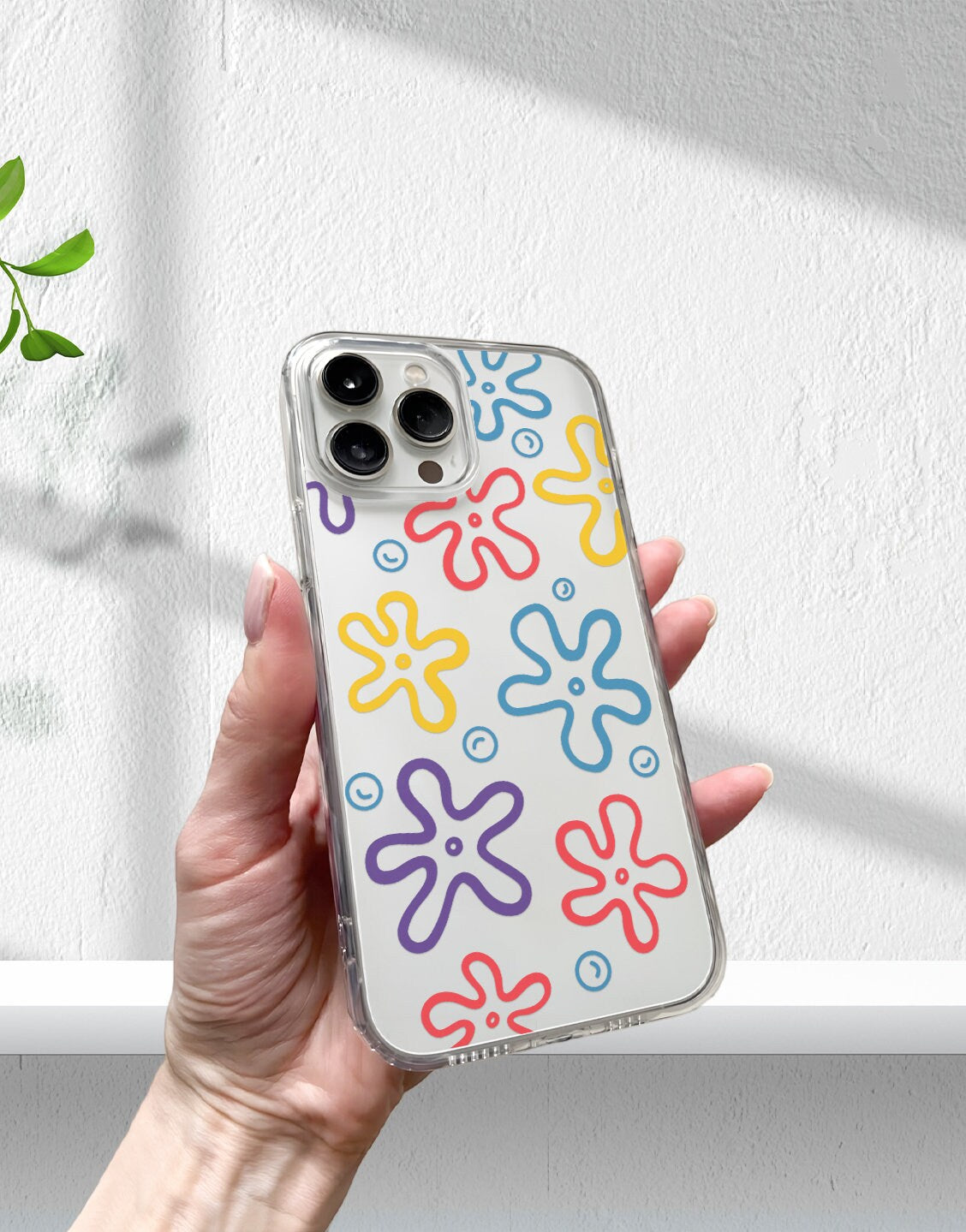 Aesthetic Flowers Bubbles iPhone Case - URBANLUSA