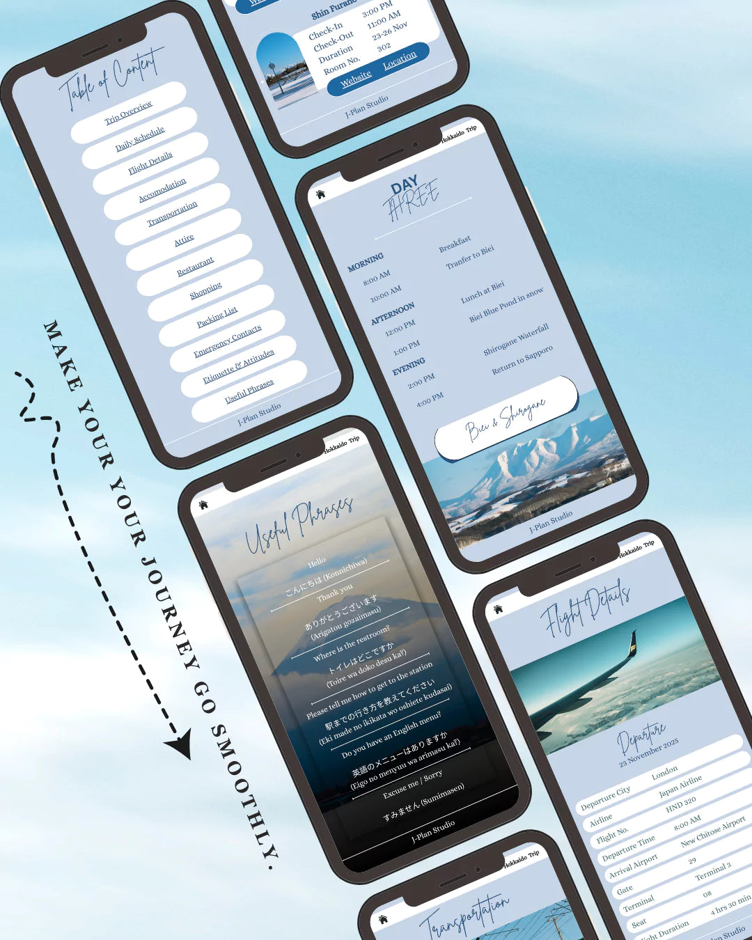 Hokkaido Japan Travel Planner | 7-Day Winter & Fall Itinerary | Editable Digital Template for Sapporo, Otaru, Hakodate & Nature Trips