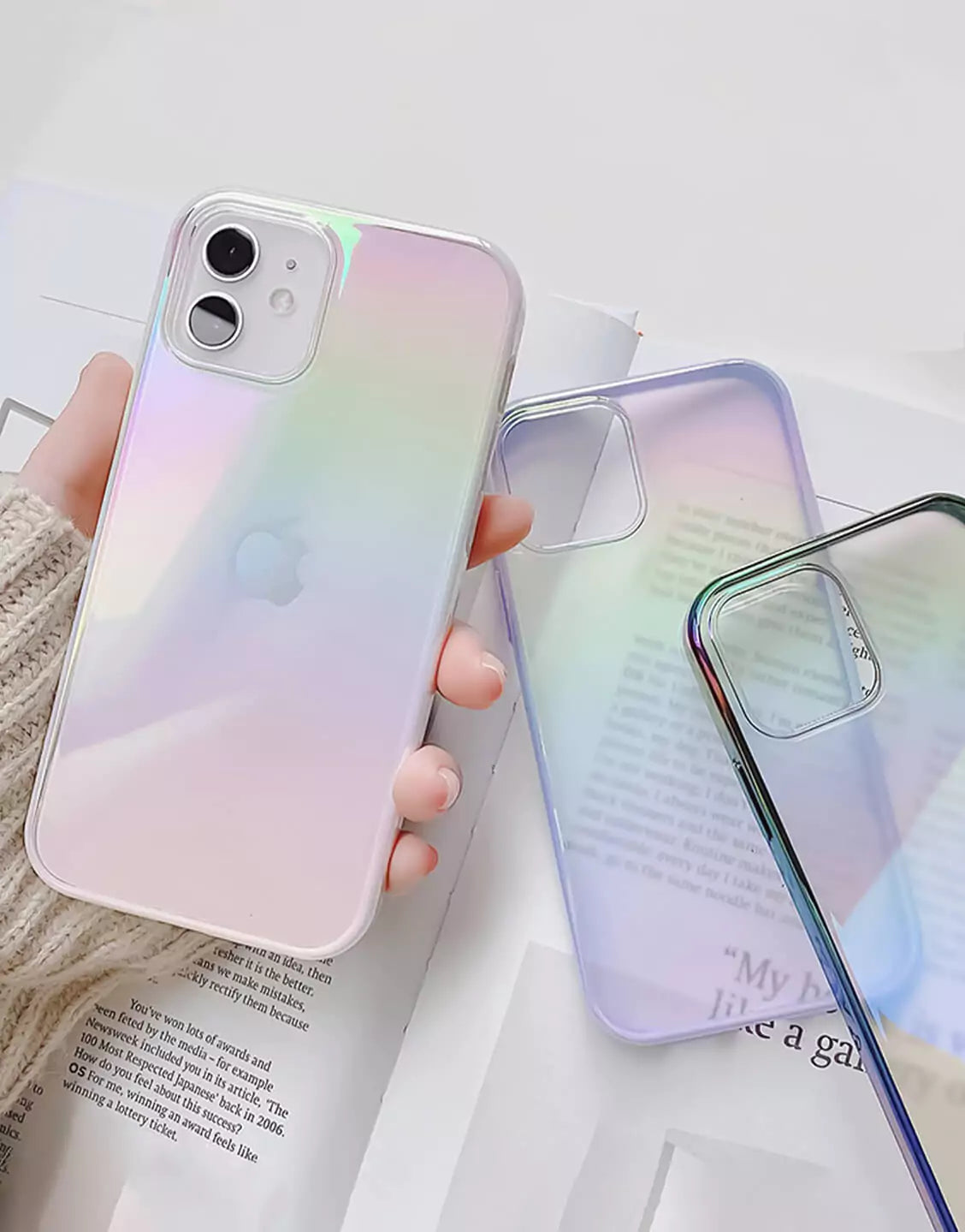 Luxury Glossy Laser Rainbow iPhone Case - URBANLUSA