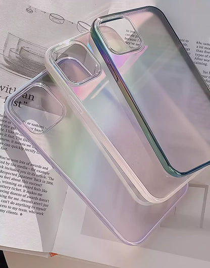 Luxury Glossy Laser Rainbow iPhone Case - URBANLUSA