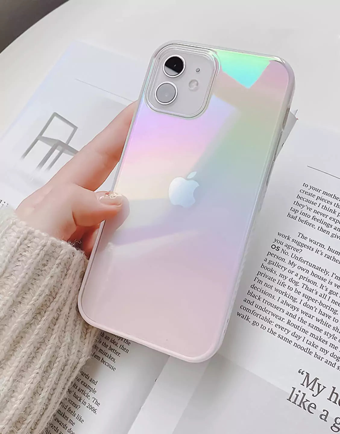 Luxury Glossy Laser Rainbow iPhone Case - URBANLUSA