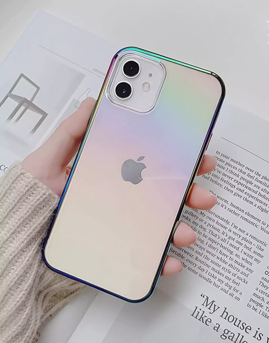 Luxury Glossy Laser Rainbow iPhone Case - URBANLUSA