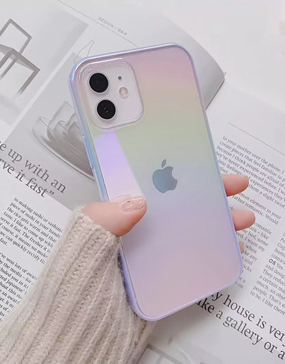 Luxury Glossy Laser Rainbow iPhone Case - URBANLUSA