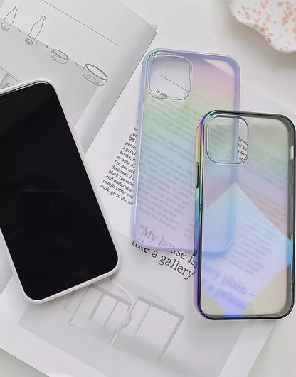 Luxury Glossy Laser Rainbow iPhone Case - URBANLUSA