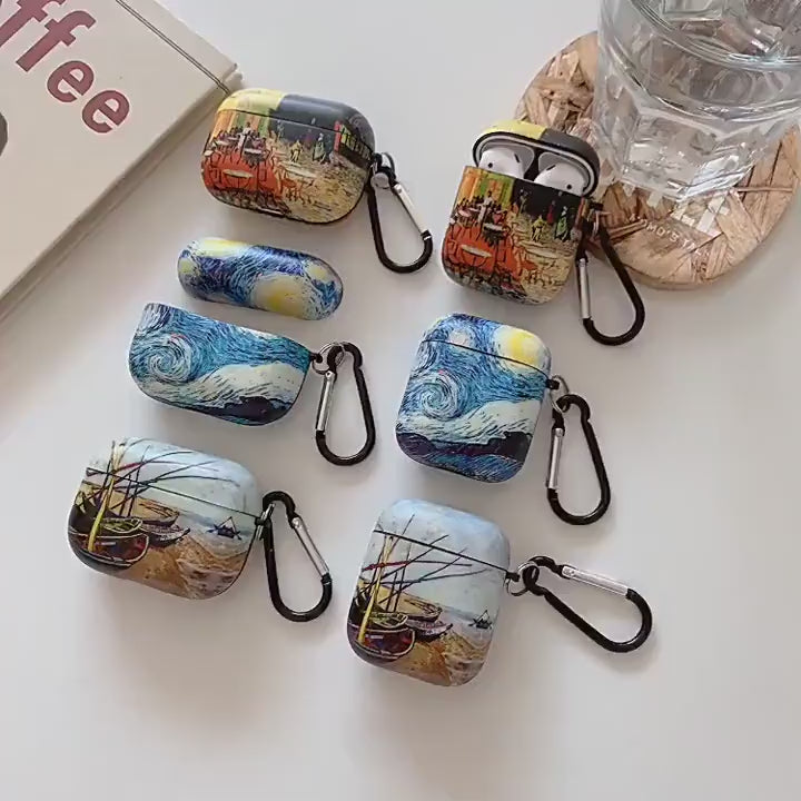 Vintage Van Gogh Art Airpods Case, AirPods 3 Case, Cover Case For Apple AirPods1 2, Airpods Pro, AirPods 3, AirPods Pro Case, Airpods Cover