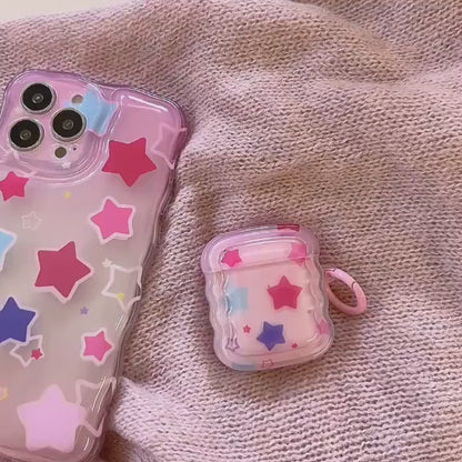 Aesthetic Y2k Pink Star Case for AirPods 2 Pro 3, AirPods Pro 2 Case, AirPods 3 Case, Case for AirPod 1/2, AirPod Pro Case, Cute AirPod Case