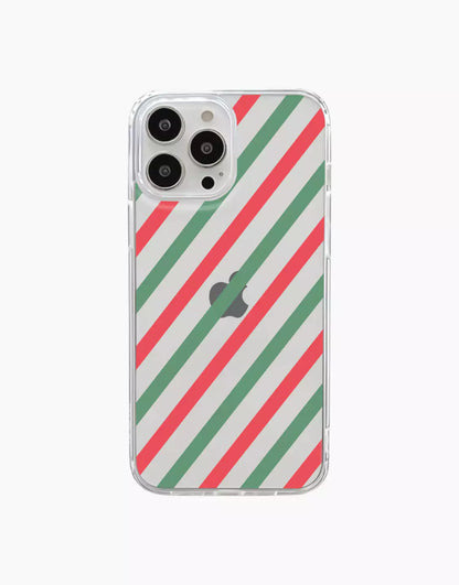 Retro Christmas Candy Lines iPhone Case